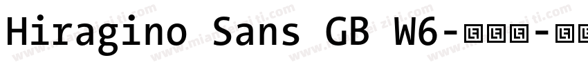 Hiragino Sans GB W6-半粗体字体转换